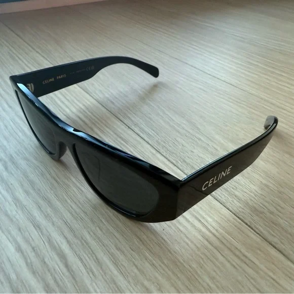 Celine Black Monochrome 55mg Geometric Sunglasses